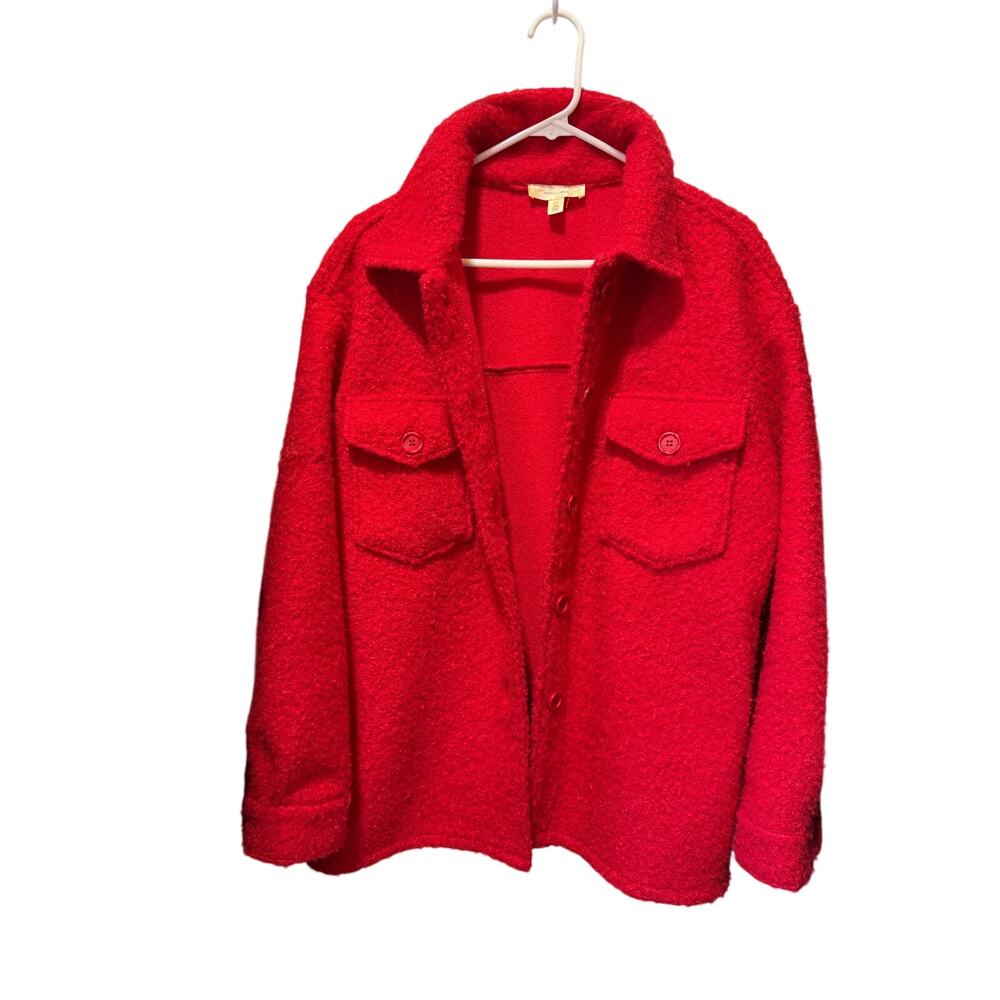 Anthropologie Autres Filles Red Boucle Shacket Size L